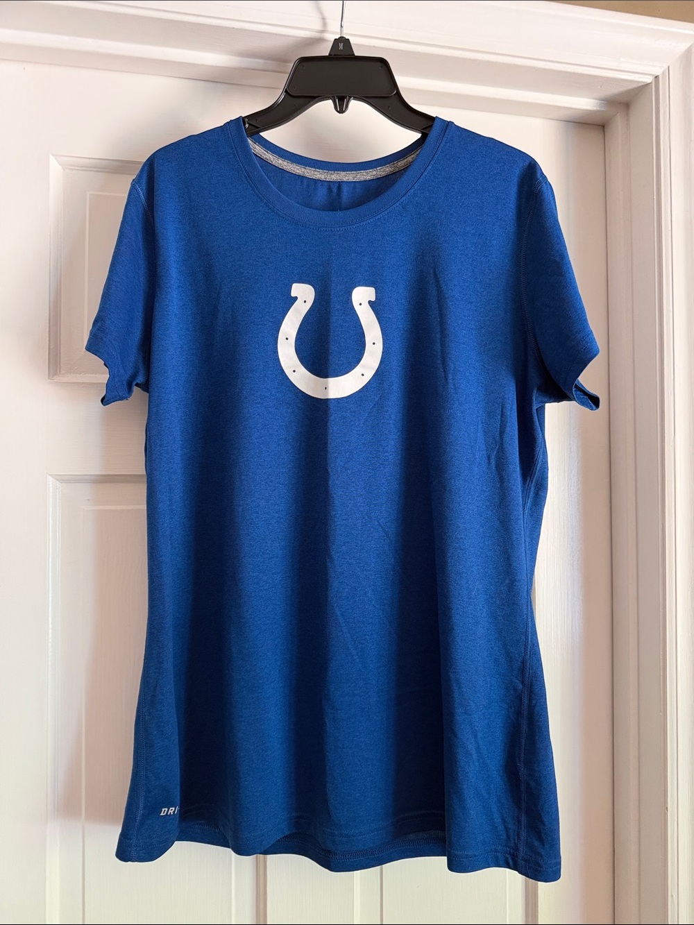 Women's Nike Dri-Fit Blue Colts Horseshoe Logo Tee, XL